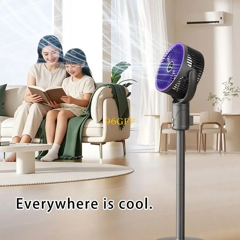 

96GF Multifunctional Air Circulation Fan Adjustable Height Household Quiet Table Vertical Floor Fan for Small Space
