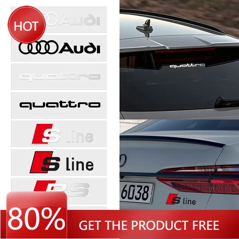 

2025 для Audi Sline RS A3 A4 B8 8P 8V B6 A5 A6 C7 Q5 B9 B7 C6 A1 Q7 Q3 TT наклейки для украшения окна кузова автомобиля, багажника, автоаксессуары