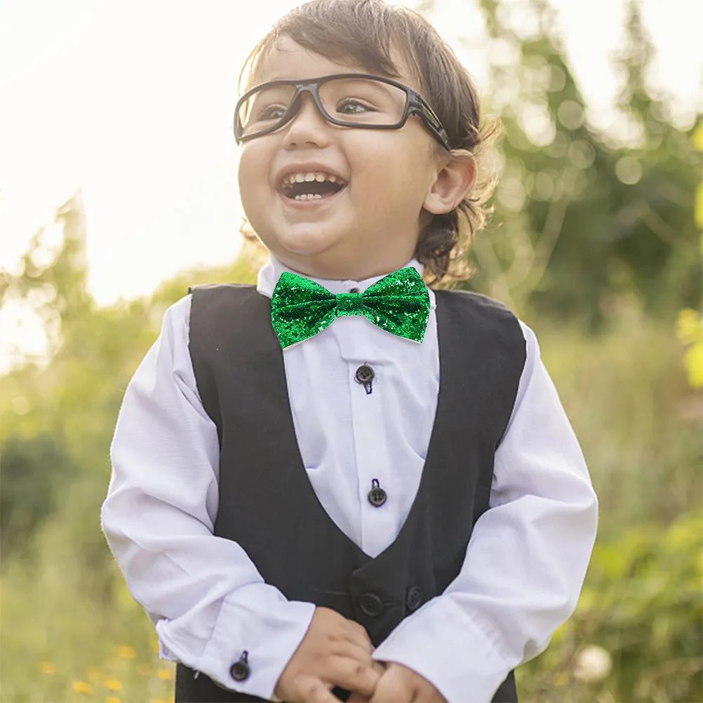 

2Pcs Sequin Bow Ties Adjustable Glitter Bow Ties Men Pre-Tied Green for Wedding Party Banquet Prom Formal Events