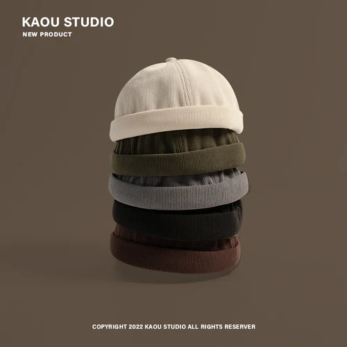 Imagen 2 del producto Yupi-gorro de pana sin ala para mujer, sombrero redondo pequeño de moda que combina con todo, para Otoño e Invierno