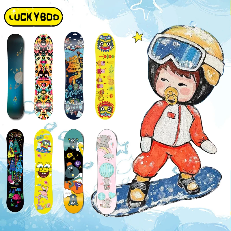 

LUCKYBOO Children's Snowboard Winter Outdoor Sport Free Skiing Boy Girl Beginners Learn Ski Board Equipment80cm90cm