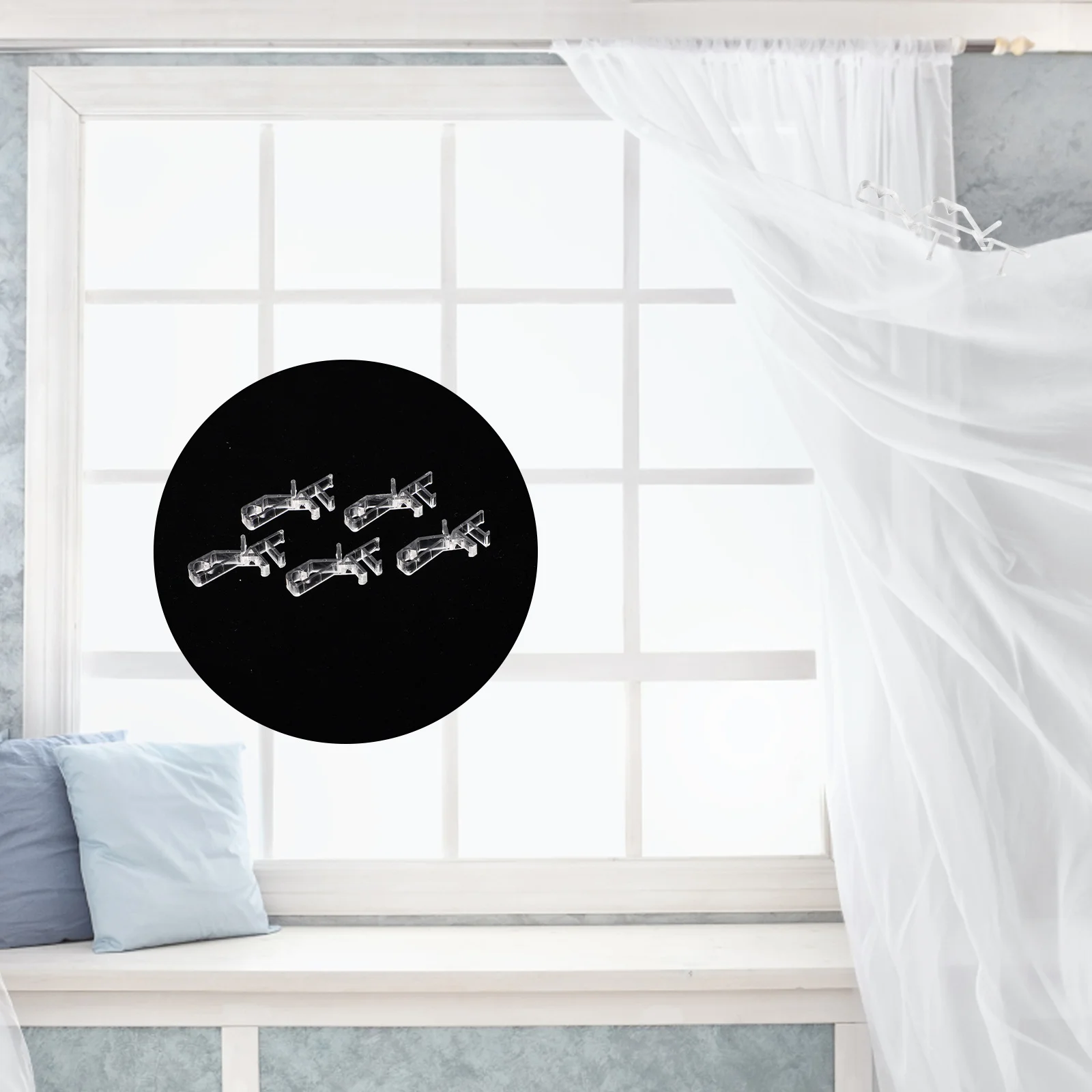 

40Pcs Curtain Pin Plastic Clips Versatile Curtain Clip Clamps for Shower Drapes Hinges Locks Latch Accessories