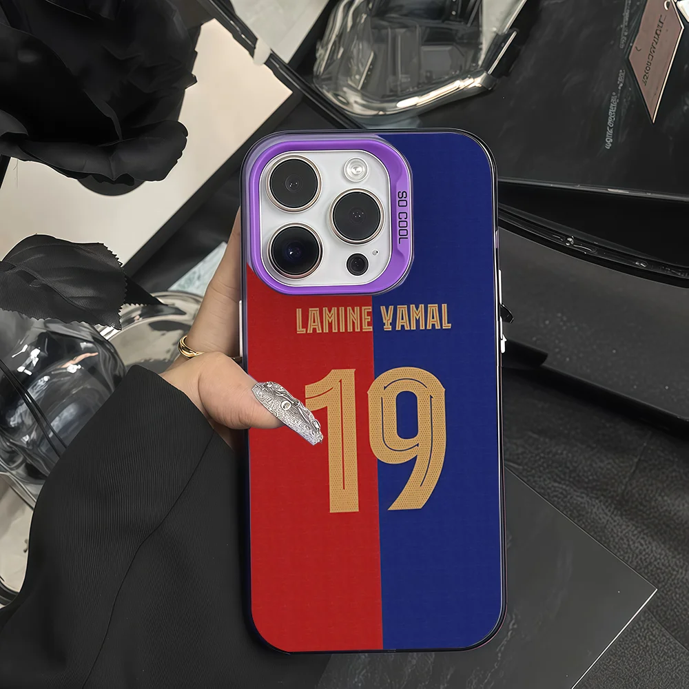 เคสโทรศัพท์ลายดาวฟุตบอล สำหรับ Samsung S25 S24 S23 A07 A17 A06 4G 5G ป้องกันแบบ IMD สีสันสดใส ลาย L-lamine Y-yamal