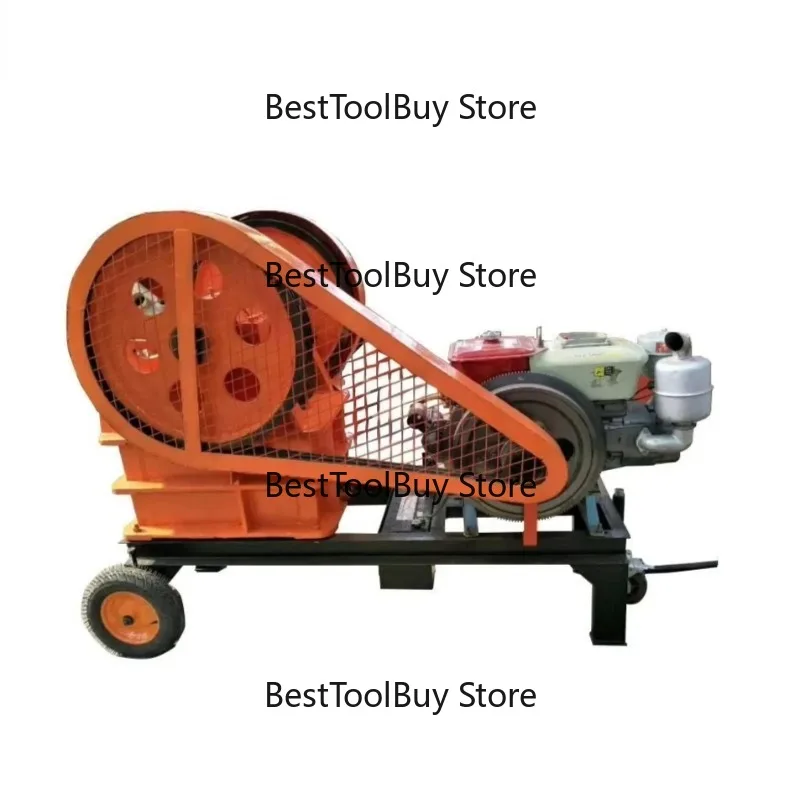 Mini Jaw Crusher Machine with Engine, Small Stone Crushing Equipment for Mining & Construction