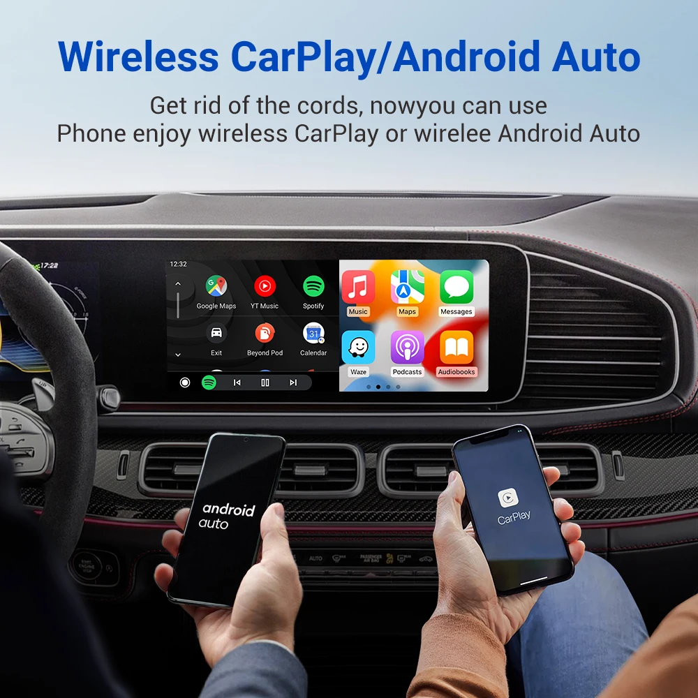 5.0 Wireless Android Auto CarPlay Adapter Apple Car Play Accessories for iPhone Android Phone Ai box intelligent systems