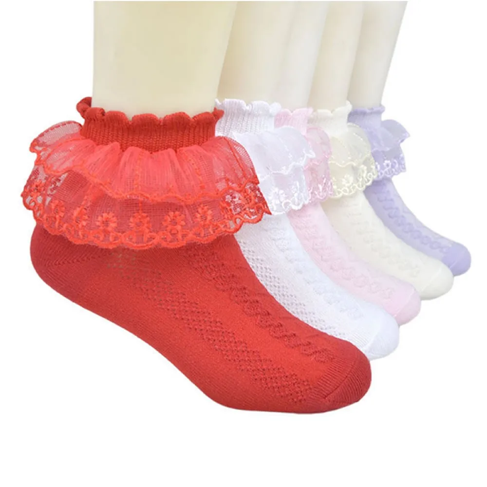 

Baby Girl Summer Thin Section Children Lace Socks Baby Hosiery Spring And Autumn Mesh Lace Princess Sock