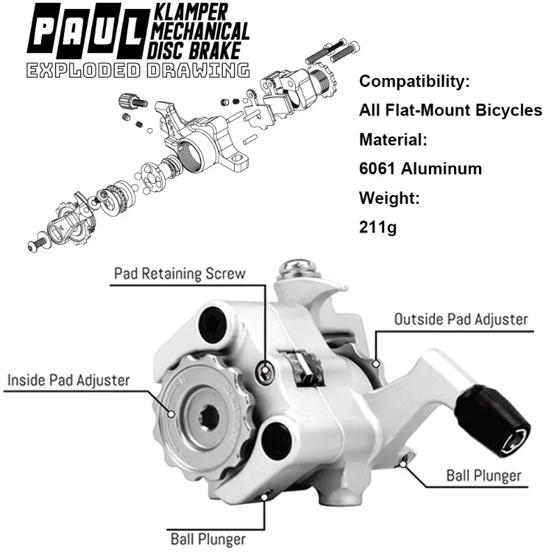 

Highway vehicle disc brake cable pulling clamp direct mounted brake caliper