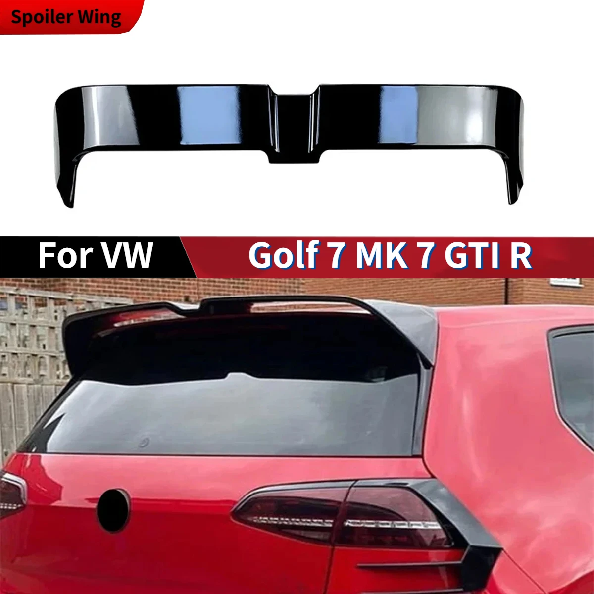 For VW Golf 7 MK 7 GTI R Oettinger Style Car Tail Top Wind Spoilers Wings Car Rear Trunk Roof Sport Spoiler Wing Styling bodykit