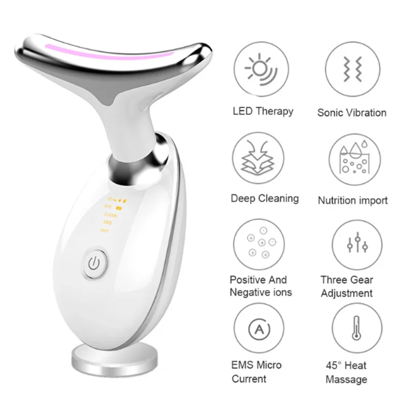 Neck Lift EMS Neck Lift Massager verstevigt de huid Vermindert dubbele kin Anti-rimpel verwijderen Home Beauty Device