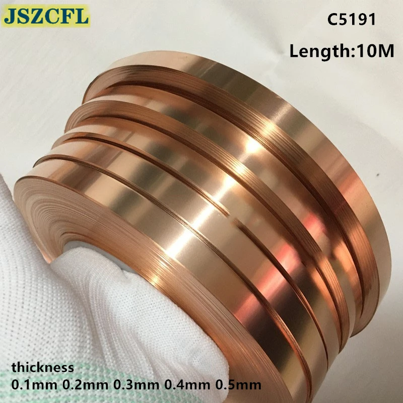 Fita de cobre do bronze do fósforo da lata para o processamento do corte do laser tira de cobre 0.2mm - 0.5mm fosforoso de 10m c5191