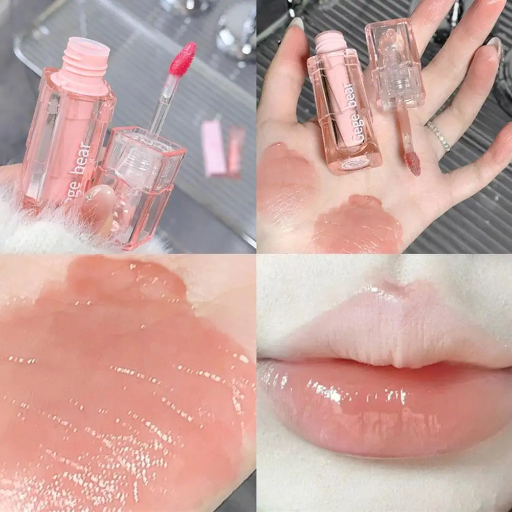 Mirror Water Lip Glaze nawilżający przezroczysty seksowny trwały połysk szminka czerwony makijaż płynny nieprzywierający kubek długi odcień wargi L L3T1