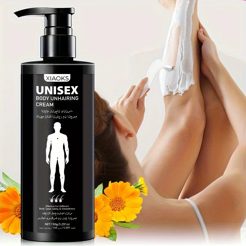 2 bottles - XIAOKS whole body hair removal cream, 150g each, fast and painless, leaving no traces, moisturizing and cleansing, cleansing with just one swipe, one bottle is long-lasting and dry, suitable for use under the armpits of men and women all over - view 6