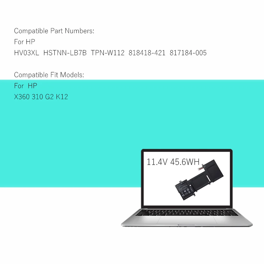 بطارية HV03XL لجهاز HP X360 310 G2 K12 HSTNN-LB7B 818418 -421 817184 -005 TPN-W112