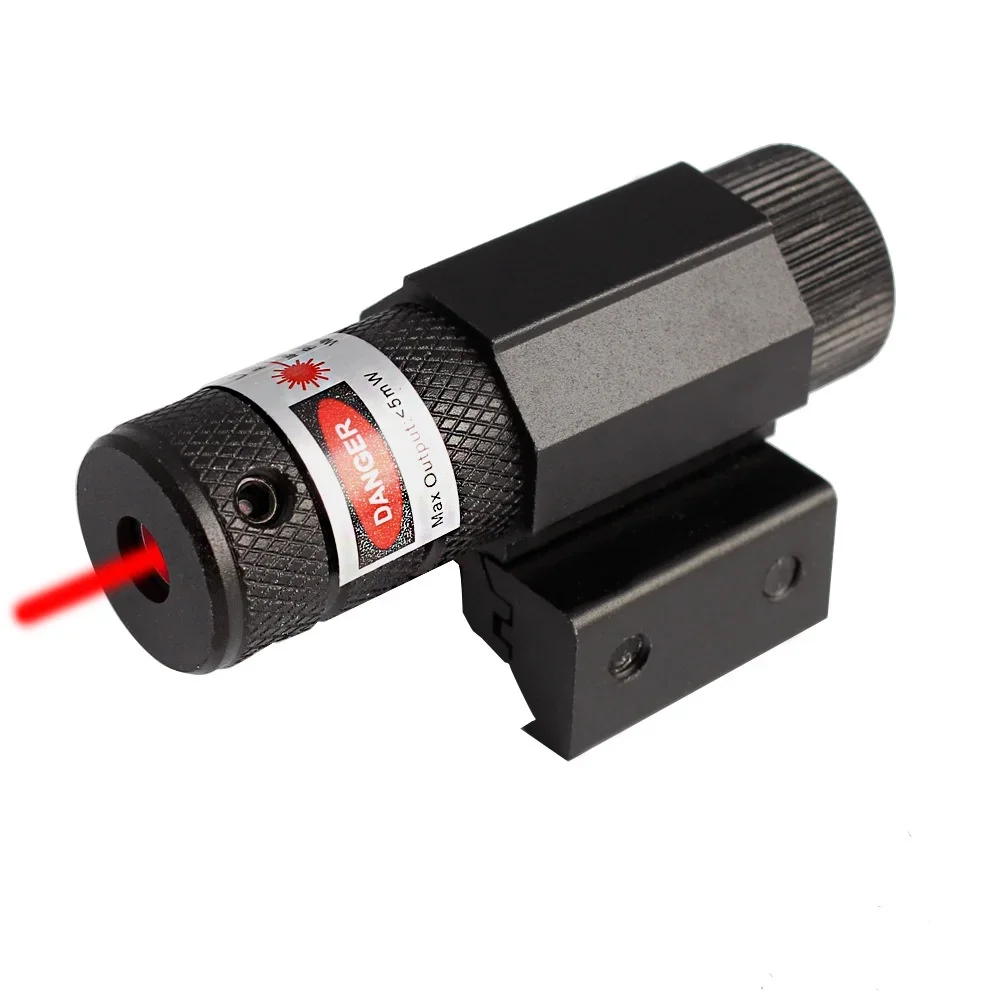 戦術ミニレッドドットレーザーサイト、調整可能な11mm/20mmレールマウント付き、おもちゃの銃、ライフル、ピストル用サイトレーザーポインター