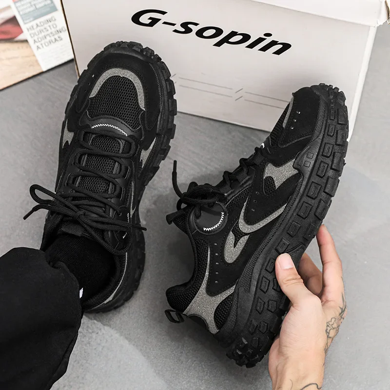 Sneakers Man Sport Shoes Boys Breathable Tyre Sole Running Sneakers Man Fashion Clunky Sneakers Man Soft Casual Shoes