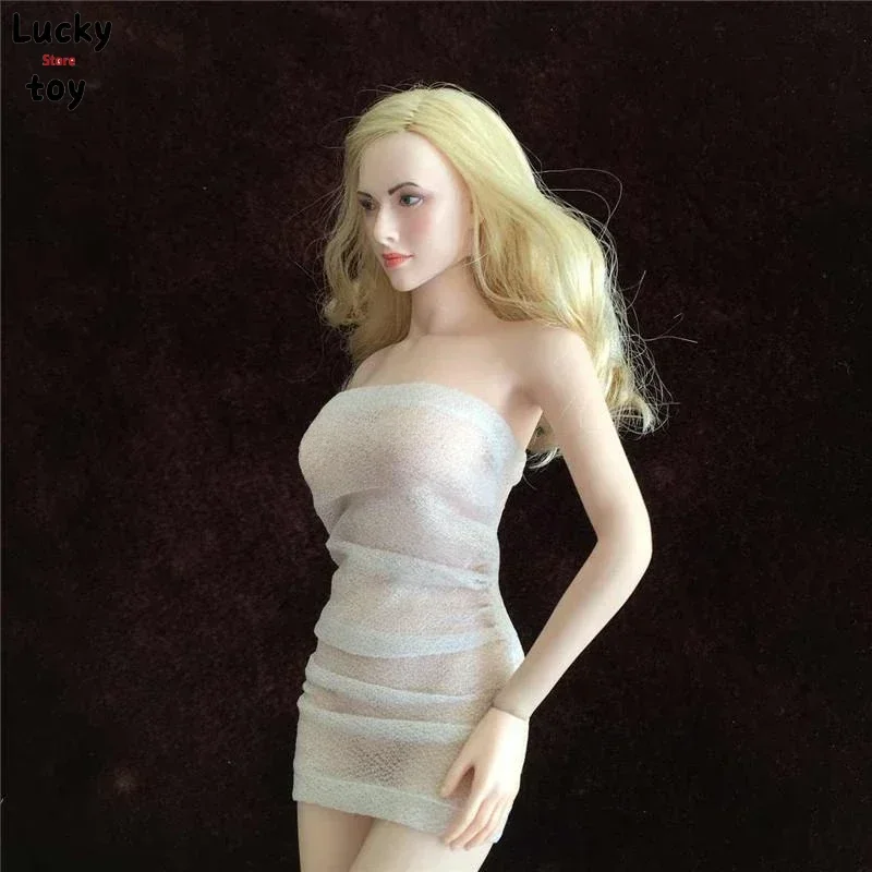 1/6 Scale Macrothorax Pink See-through Dress Clothes Model for 12 Inch Ph Action Figures Body