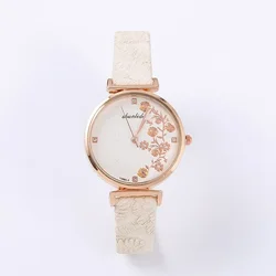 Fashion Butterfly Women Watches 2025 Simple Brown Quartz Watch Vintage Leather Ladies Wristwatches Clock часы женские наручные