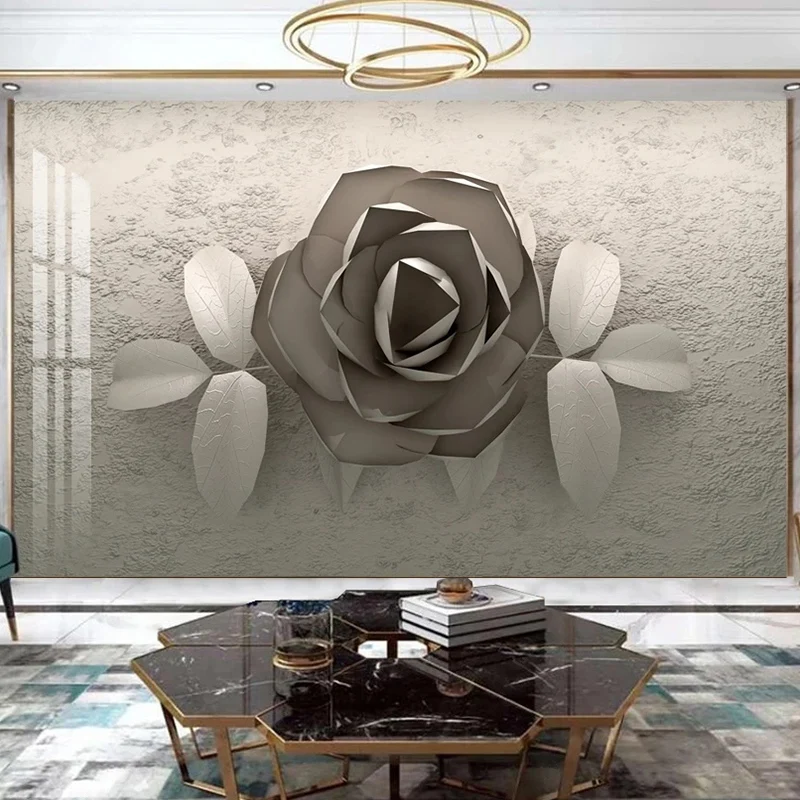 Custom Photo Wallpaper 3D Stereo Texture Rose Petals Mural For Living Room Bedroom TV Background Home Decor Wall Covering