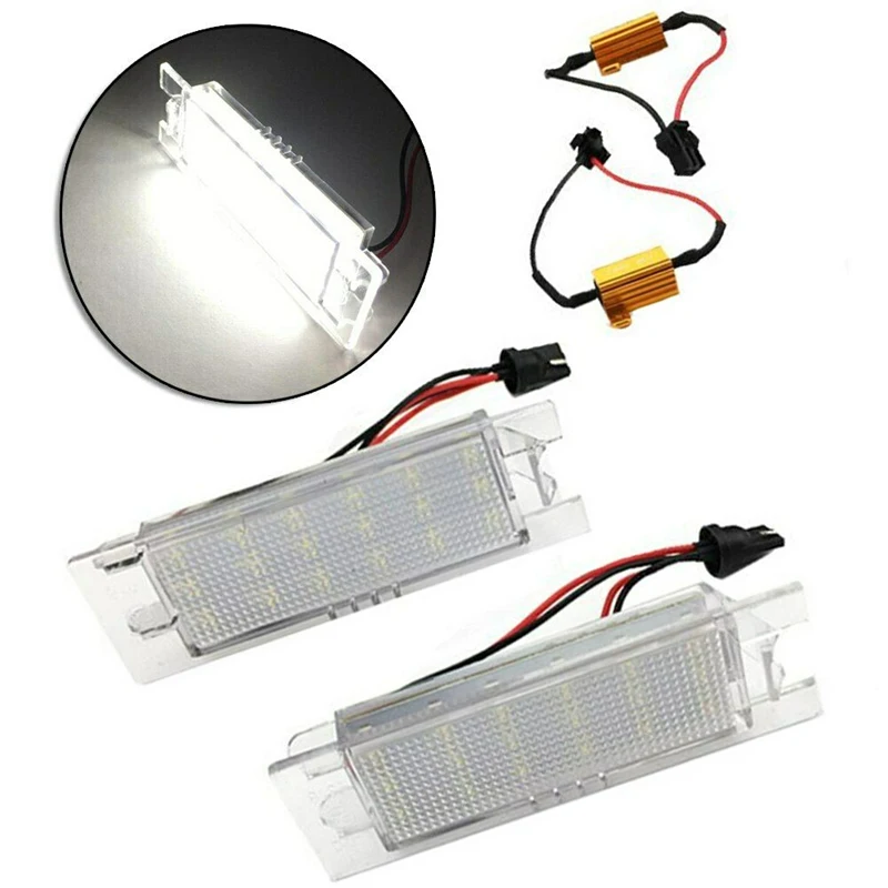 

1Pair Car Lights For Vauxhall Opel Astra H Corsa C/D Zafira B Adam LED License Number Plate Light Car Parts