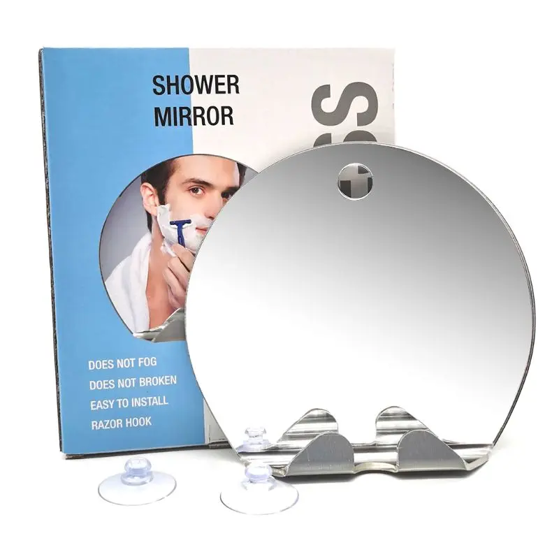 DA12 Portátil Acrílico Anti Fog Shower Mirror Banheiro Fogless Fog Free Mirrors Washroom Travel para Homens Mulheres