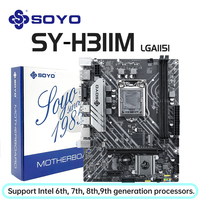SOYO H311 Game Motherboard LGA1151 Support Intel CPU 6/7/8/9 generation DDR4 2133/2400/2666MHz 32GB M.2 SATA3.0 USB3.0 Desktop