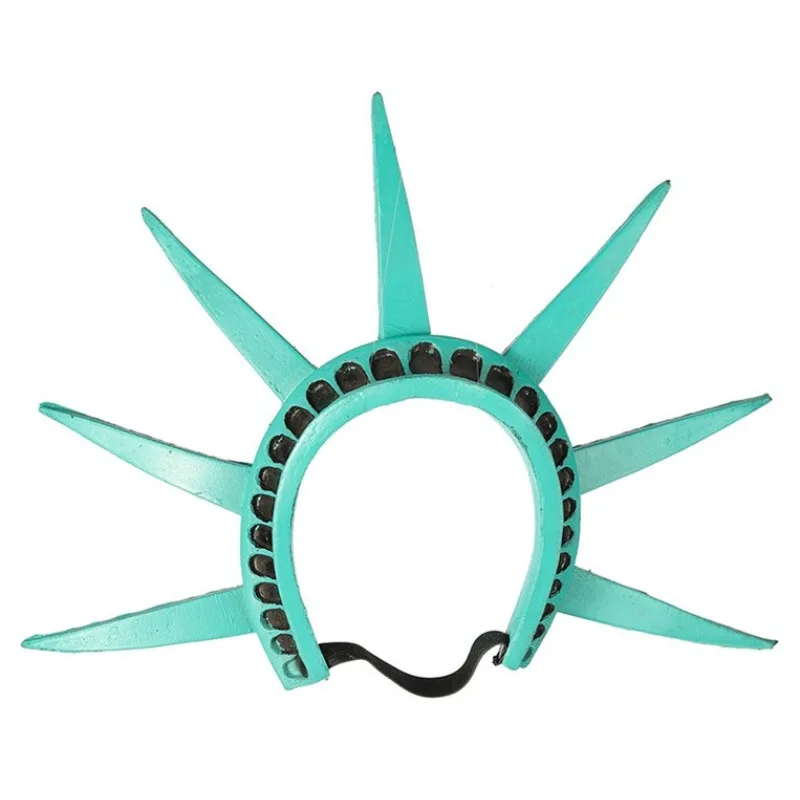 Statue of Liberty Crown Headband & Torch Prop Set, Plastic Resin Costume Accessories for Halloween,  Themed Party