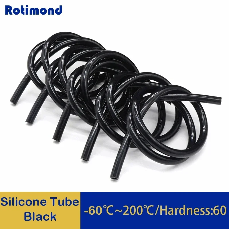 

Food Grade Black Silicone Rubber Hose ID 0.5 1 2 3 4 5 6 7 8 9 10 12 14 16 18 20 25 32mm Flexible Nontoxic Silicone Tube 1/5/10M