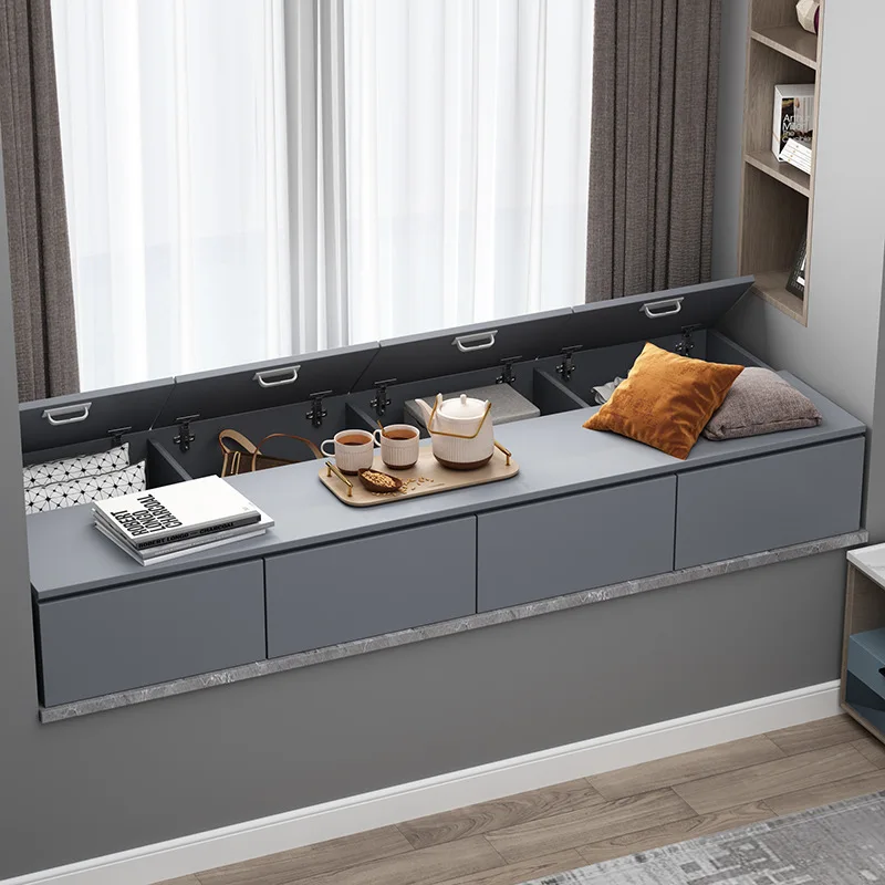 

Solid wood bay window balcony locker window sill drawer floor cabinet storage low cabinet tatami floor