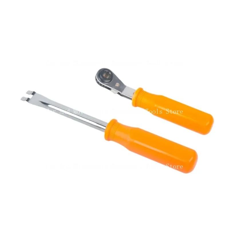 Automatic Slack Adjuster Release Tool and 5/16 Dual Sided Ratchet Wrench Suitable For Air Brake System Adjustment