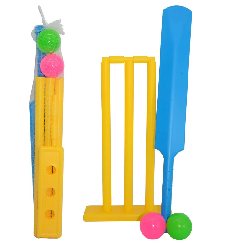 4 Pcs Cricket Set for Kids, Cricket Bat & Soft Ball, Parent-Child Interactive Sports Toy, Indoor Outdoor Family Game
