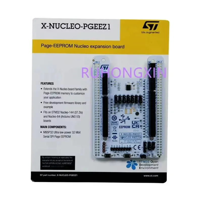 

X-NUCLEO-PGEEZ1 Standard SPI page EEPROM memory expansion board based on M95P32 series for STM32 Nucleo Development board