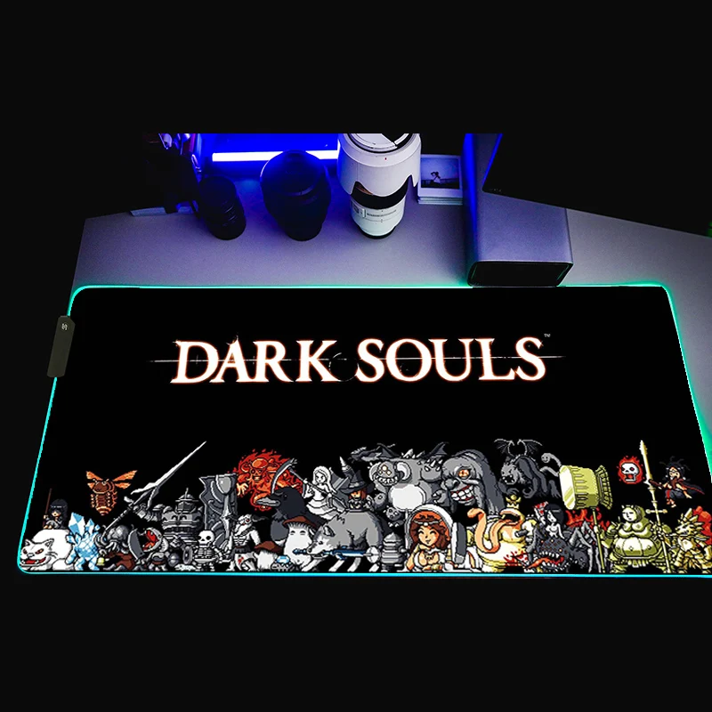 

Dark Souls XXL RGB Mousepad Gamer Gaming Mouse Pad Computer Accessories Keyboard Laptop Padmouse Speed Desk Mat Mouse Pad Gamer