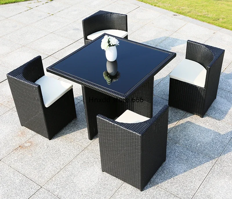 Outdoor table and chair rattan chair combination simple leisure outdoor garden