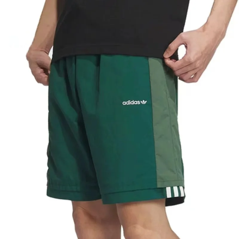 

Брюки Adidas, мужские спортивные брюки с высокоэластичной вышивкой и крутыми полосками, дизайн на шнурке, зеленые