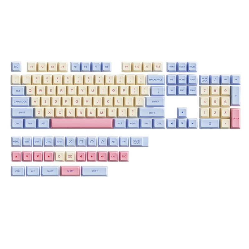 132 Phím Kẹo Bông XDA PBT Keycap Nhuộm-Subbed Bàn Phím Cơ Keycaps Trang Sức Giọt