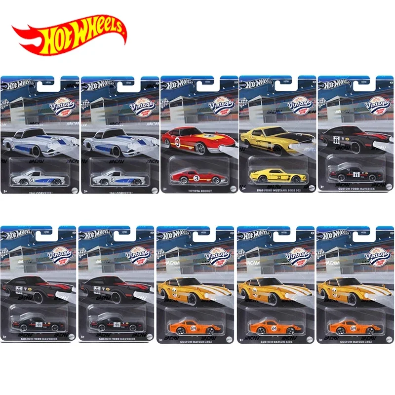 Оригинальные винтажные гоночные Клубные игрушки Hot Wheels для мальчиков 1/64 литая Corvette Ford Maverick Mustang пользовательский Datsun 240Z