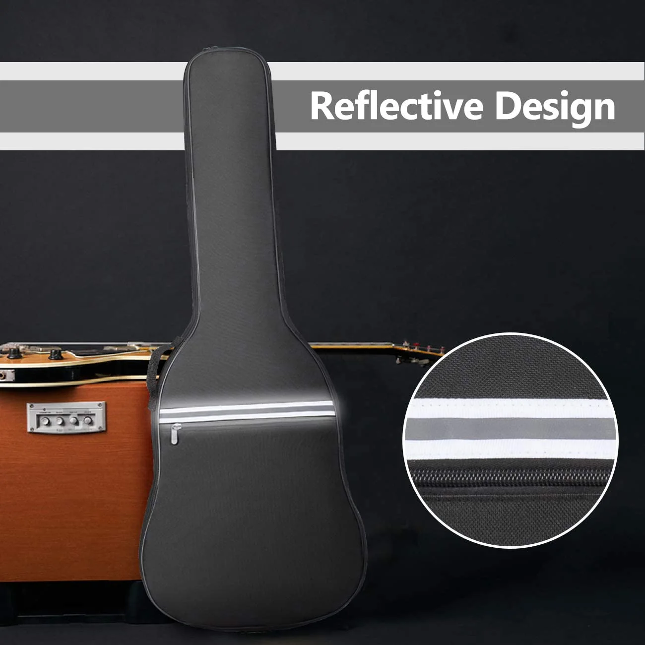 حقيبة الغيتار الكهربائي ، حقيبة أزعج ، 41 "، لالغيتار باس الكهربائية الصوتية ، الكلاسيكية وأكثر من ذلك