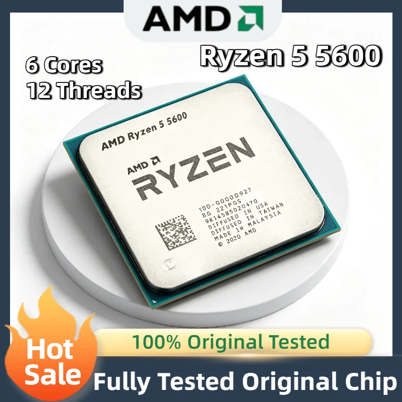 High Performance AMD R5 5600 CPU 6 Core 12 Thread 4.4GHz Max