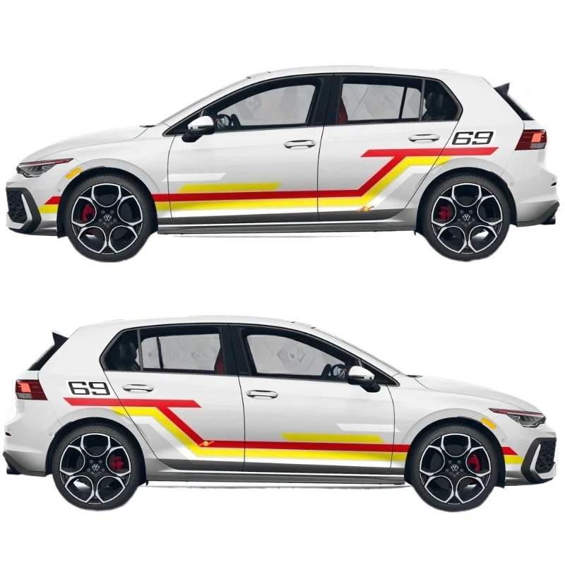

Car stickers For Volkswagen Golf 5 6 7 8 GTI KM7 Racing Sports Decorative decal Accessories