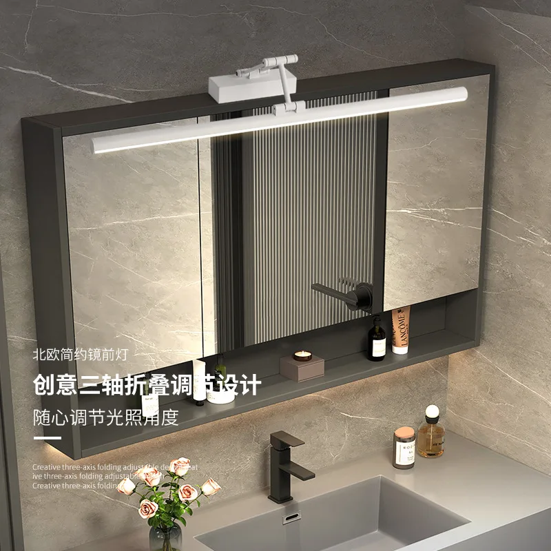 mirror headlight, non-punching foldable bathroom wall light cross-border small volume Nordic simple led mirror cabinet light