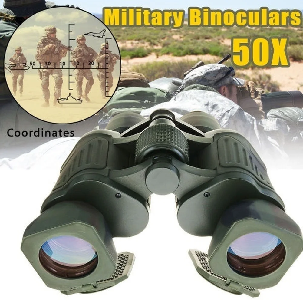 50x50 HD Portable High Power Binoculars Low Light Level Night Vision Military Telescope Outdoor Hunting Profession Waterproof