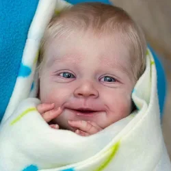 18Inches Reborn Doll Kit Limited Edition Sebastian Unpainted Newborn Baby Doll Parts with Cloth Body and Eyes Kit Bebe Reborn