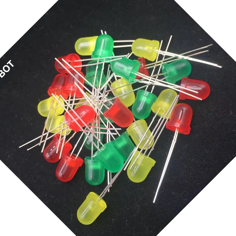 30pcs 8mm LED diode Light Assorted Kit DIY LEDs Set Yellow Red Green electronic diy kit Hot sale view 5