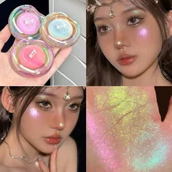RMT Romantic High Gloss Chameleon Repair Powder Matte Purple  Blusher Fine Shiny Face Brightening Integrated Plate