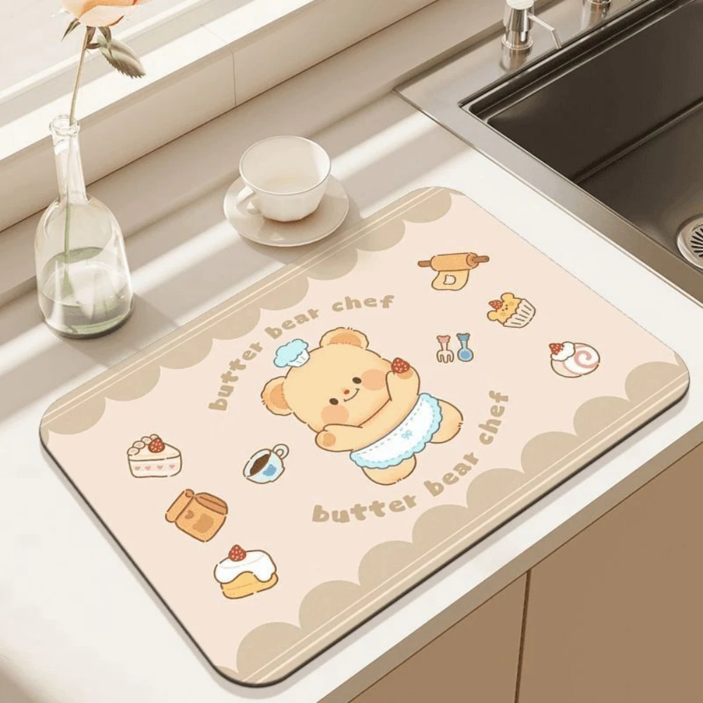 سجادة تجفيف الأطباق على شكل دب - مراجعة Kitchen Living Baking Mats وسعره