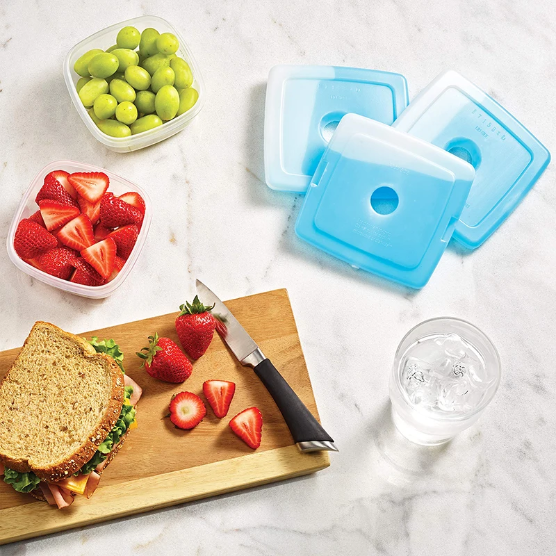 2/4/8PCS Reusable Ice Pack for Lunch Box Cooler Bag Trips Gel Ice Pack Portable Camping Cooler Long-Lasting Cooling for Picnics