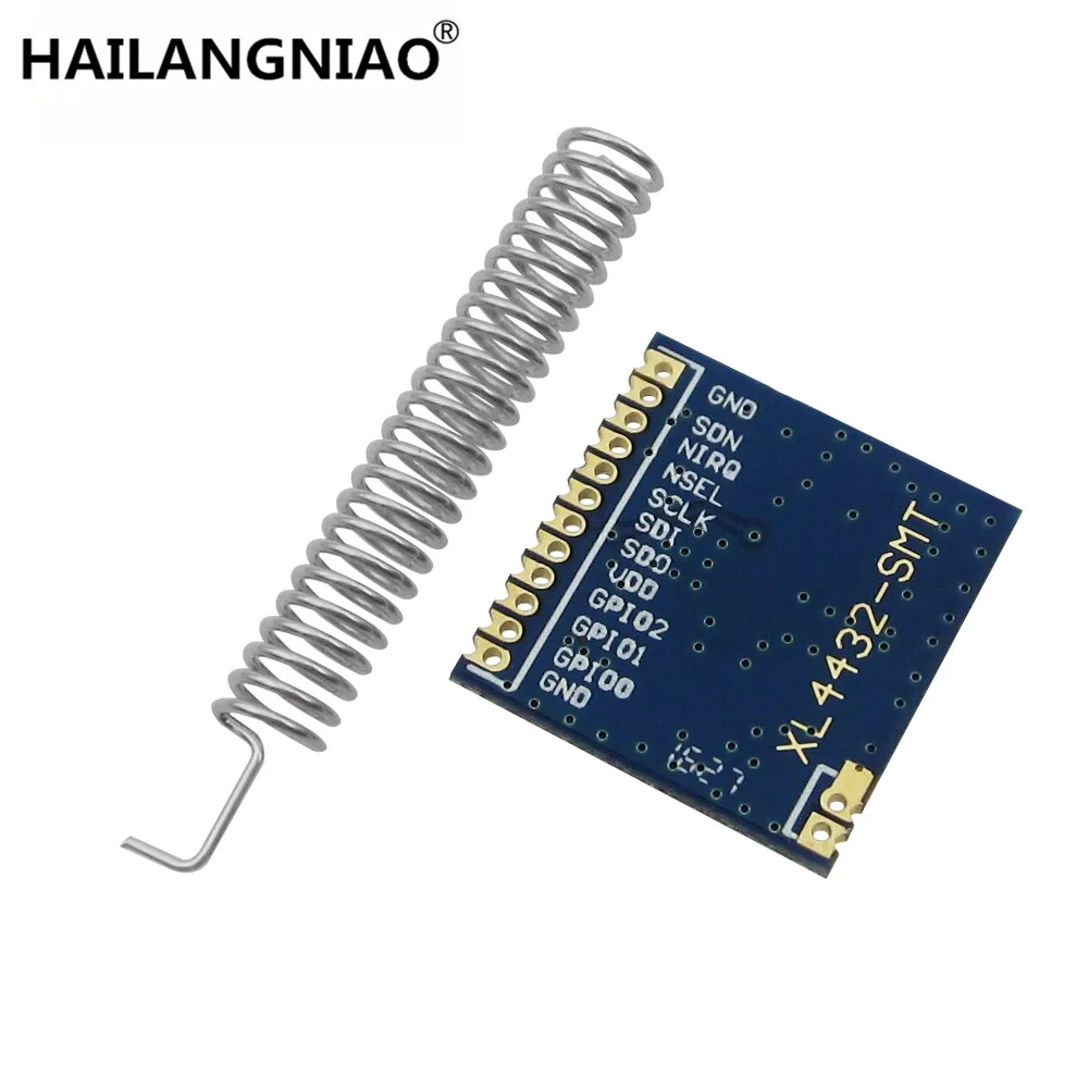 5Set Mini SI4432 Remote Wireless Transceiver Communication Module 240MHZ-930MHZ + Spring Antenna, Distance 1000m