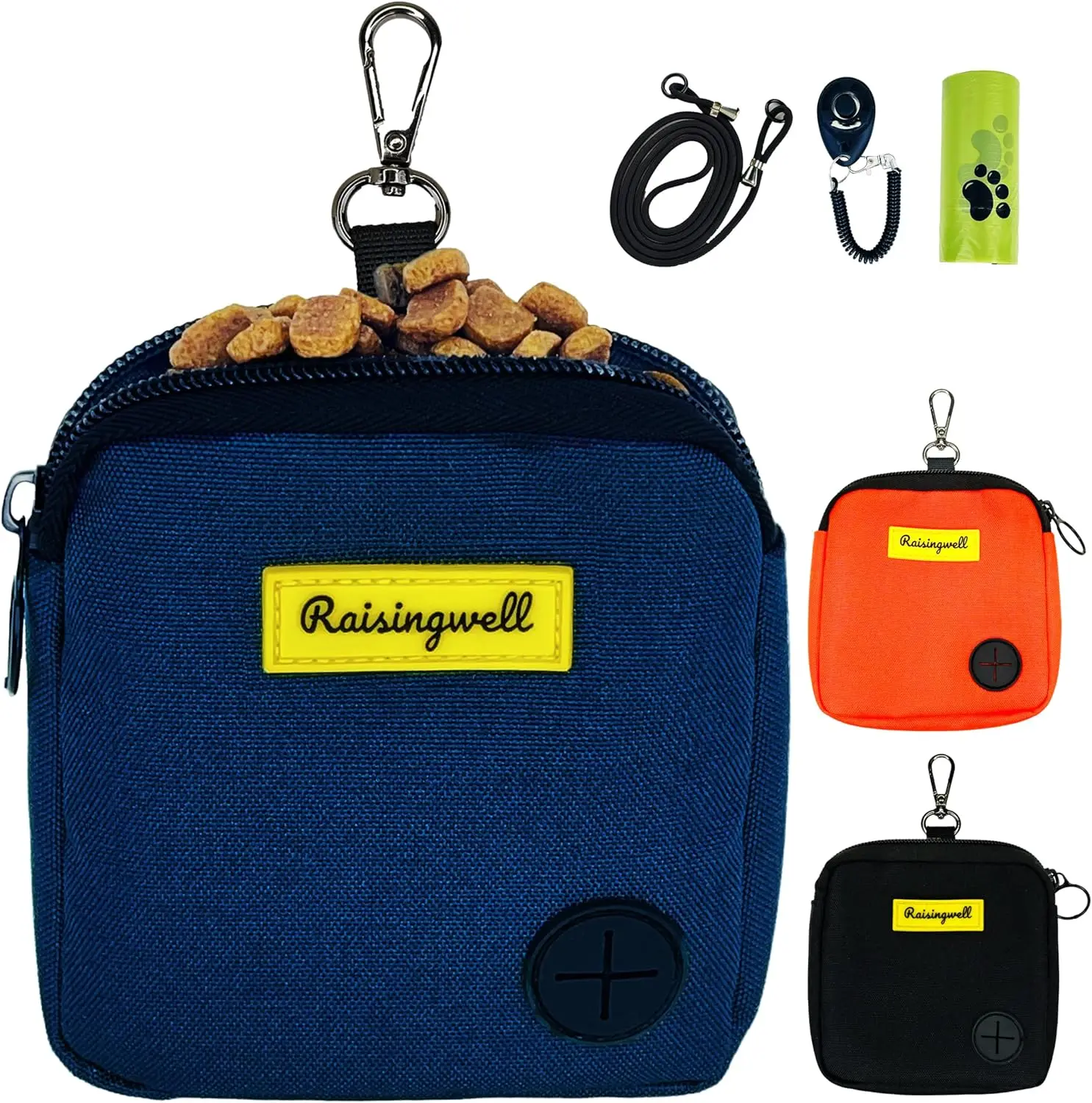 

Dog Treat Pouch with Clicker and Poop Bags for Walking Training Outdoor Use Blue