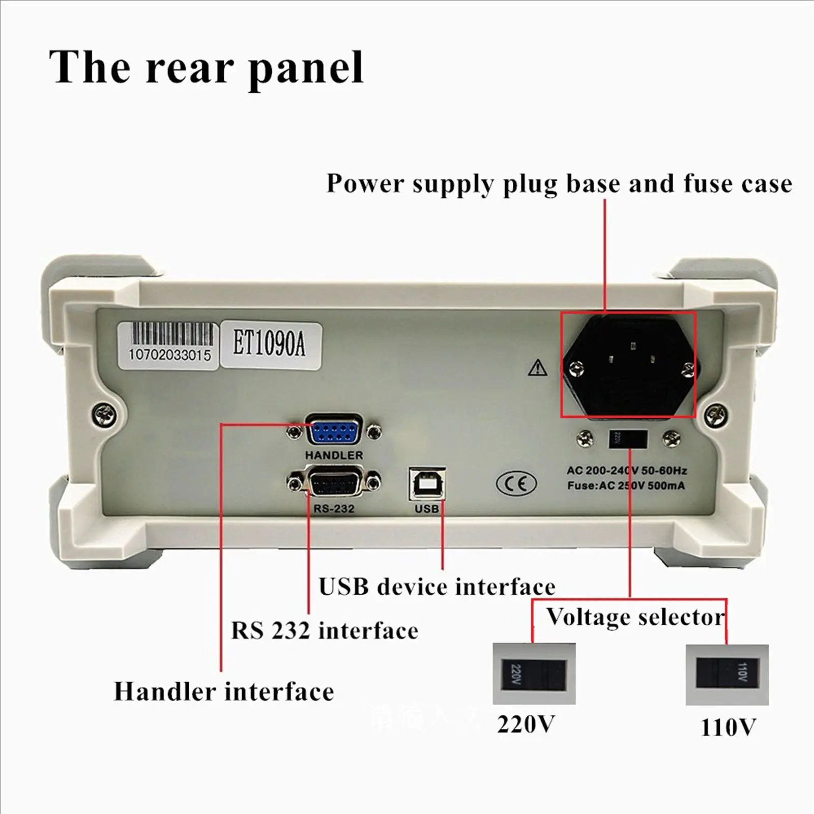 เครื่องวัด LCR ดิจิตอลแบบตั้งโต๊ะ ET4510 ปรับความถี่การทดสอบได้ 10-100KHZ