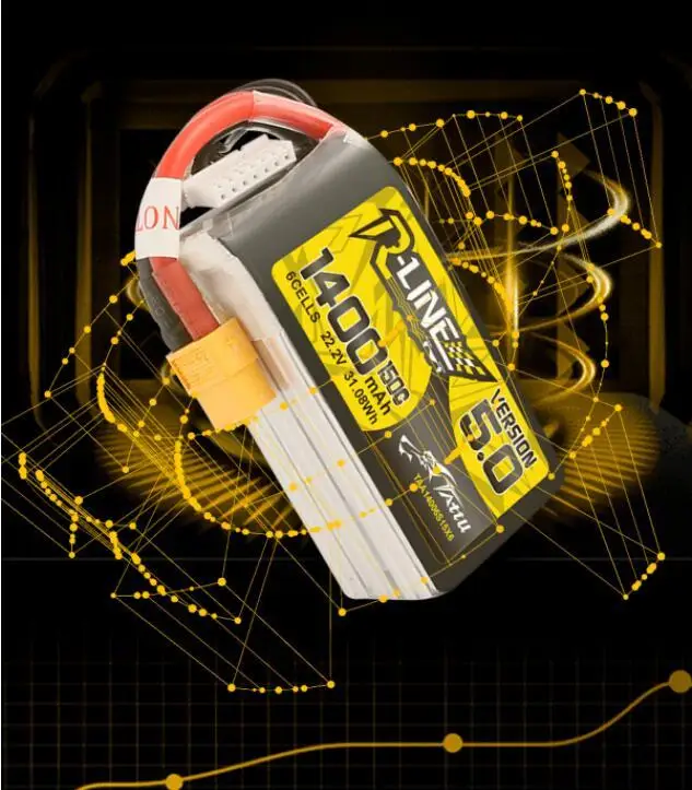 TATTU R-LINE 5.0 22,2V 1200mAh 1400mAh 150C LiPo-Akku für RC-Helikopter Quadcopter FPV-Renndrohnen-Teile 6s Akku – Detail 6